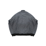 damaged black satin blouson J17BL171- BK MAISON MIHARA YASUHIRO 