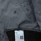 damaged black satin blouson J17BL171- BK MAISON MIHARA YASUHIRO 