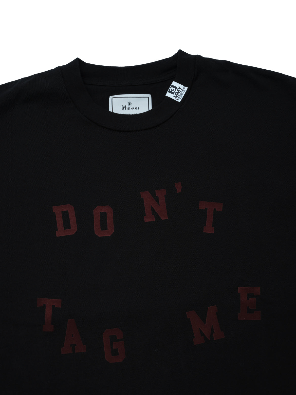 don't tag me flocky tee J17TS822- BK MAISON MIHARA YASUHIRO 