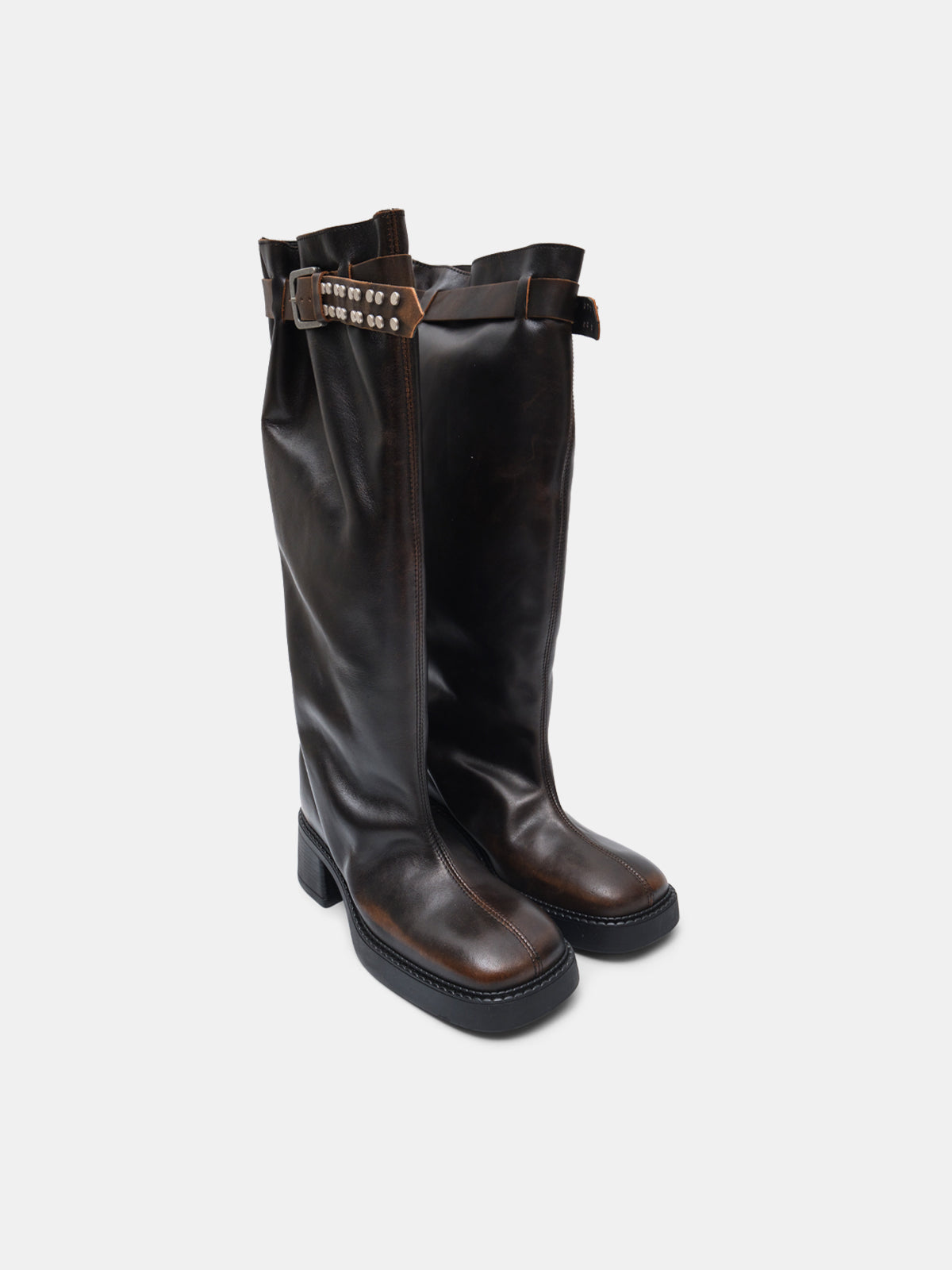 kristel brown tall boots E8-3995- BR MIISTA 