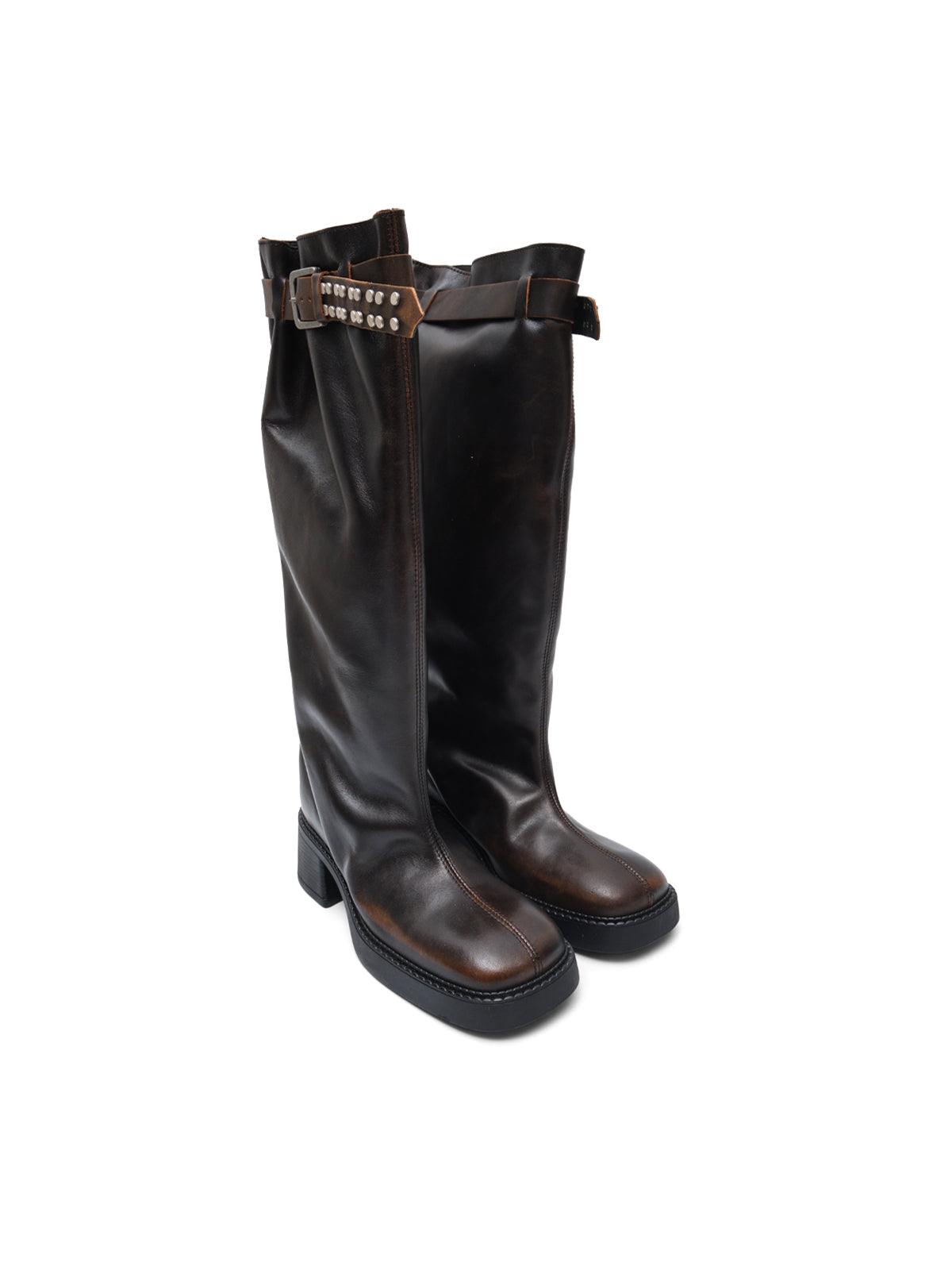 kristel brown tall boots E8-3995- BR MIISTA 