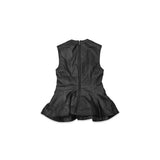 liloua peplum leather top 116572100- 100 ROTATE 