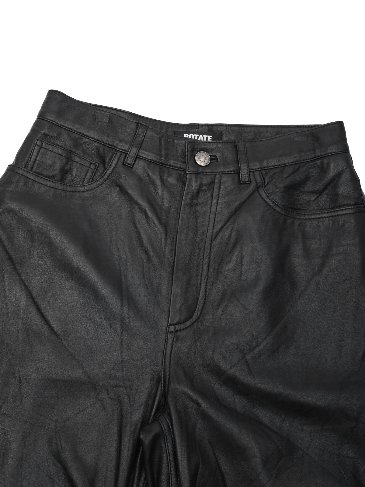 cela barrel leg leather pants 116577100- 100 ROTATE 