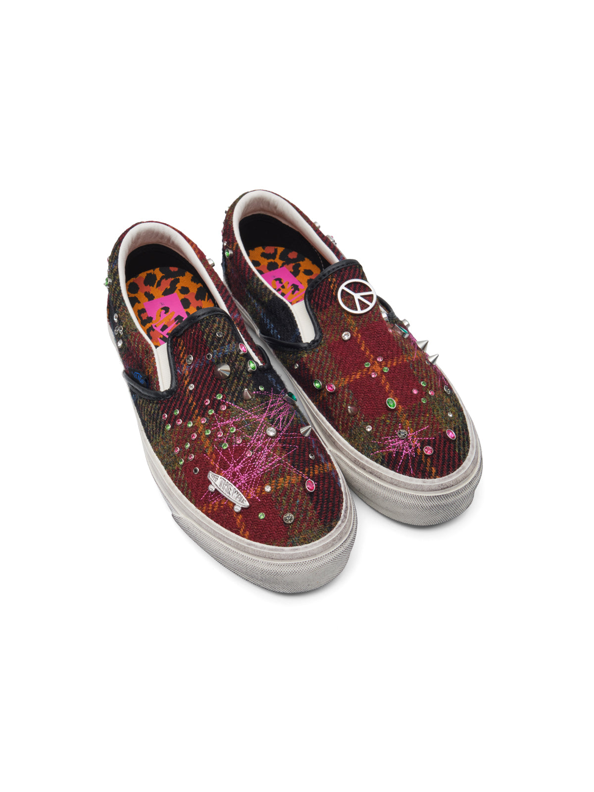 lx classic slip-on 98 harris tweed red/multi VN000E96- BJN1 VANS 