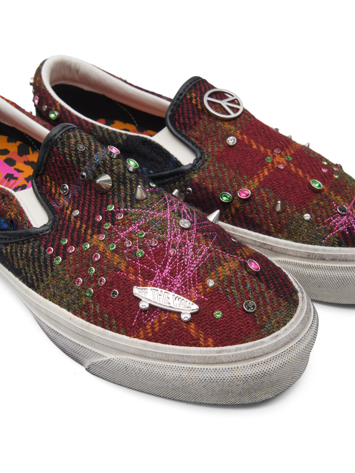 lx classic slip-on 98 harris tweed red/multi VN000E96- BJN1 VANS 