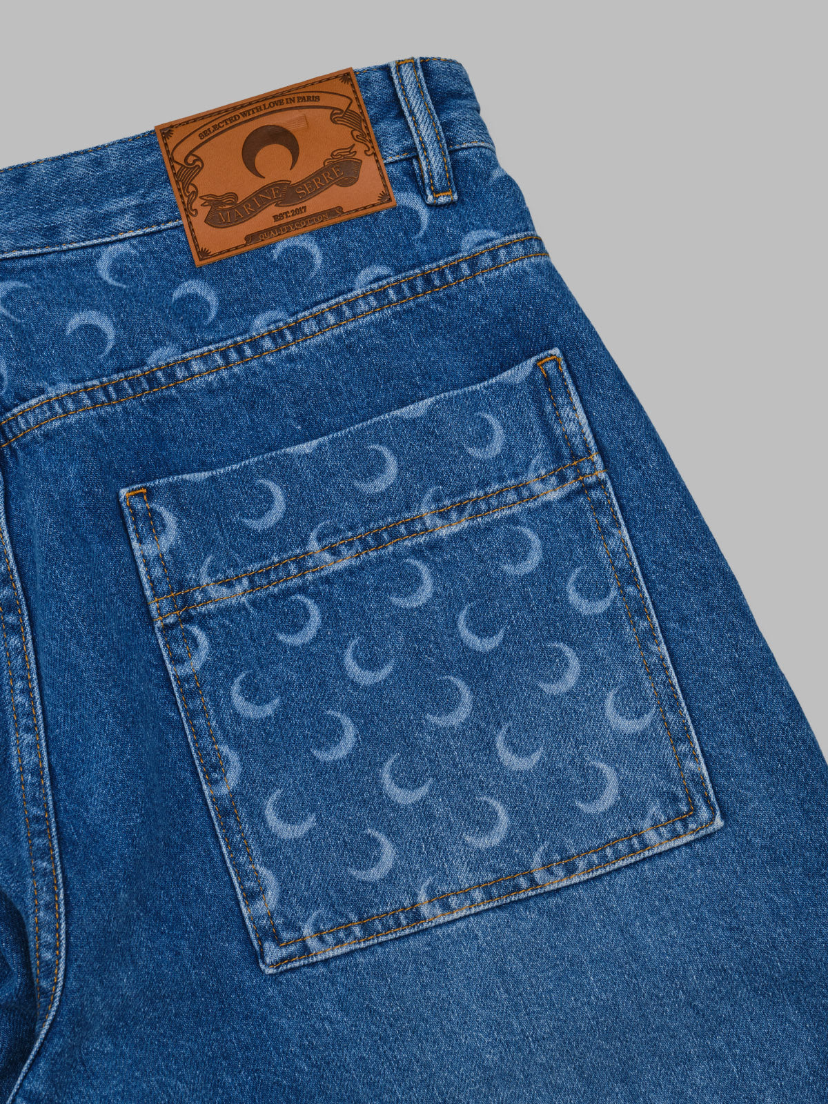 light blue denim straight jeans MPA094ACDEN0002- BL05 MARINE SERRE 
