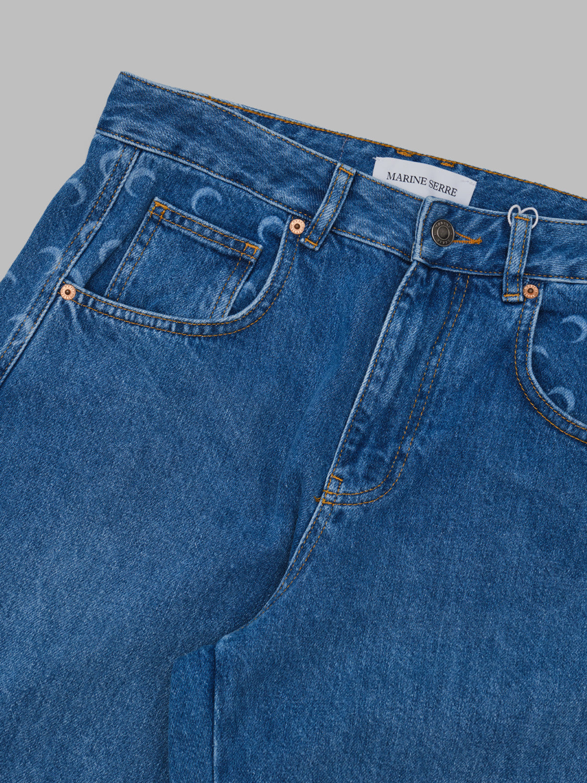 light blue denim baggy jeans WPA174ACDEN0002- BL05 MARINE SERRE 