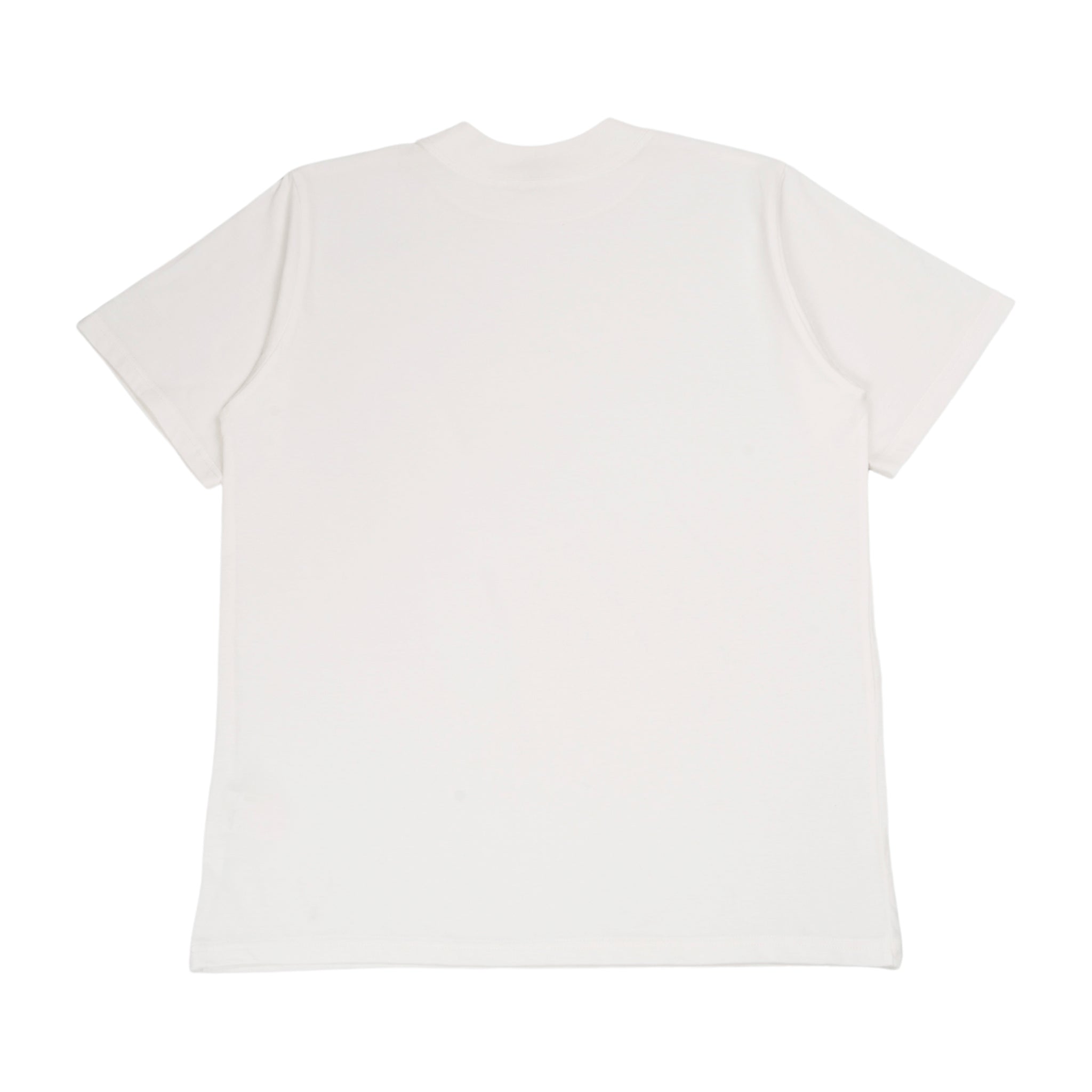 Mock t-shirt girocollo in bianco