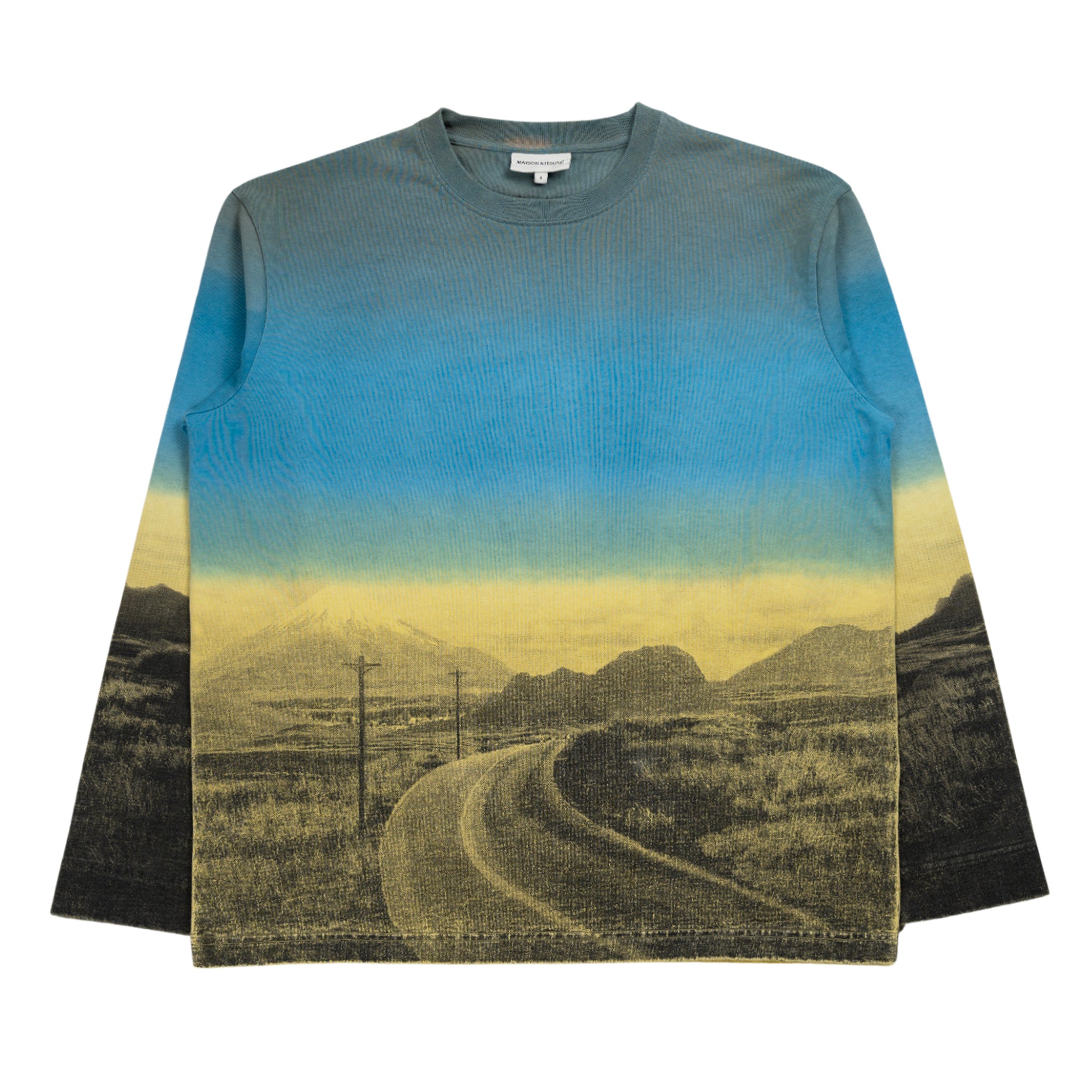Open Road t-shirt a manica lunga stampata in cotone