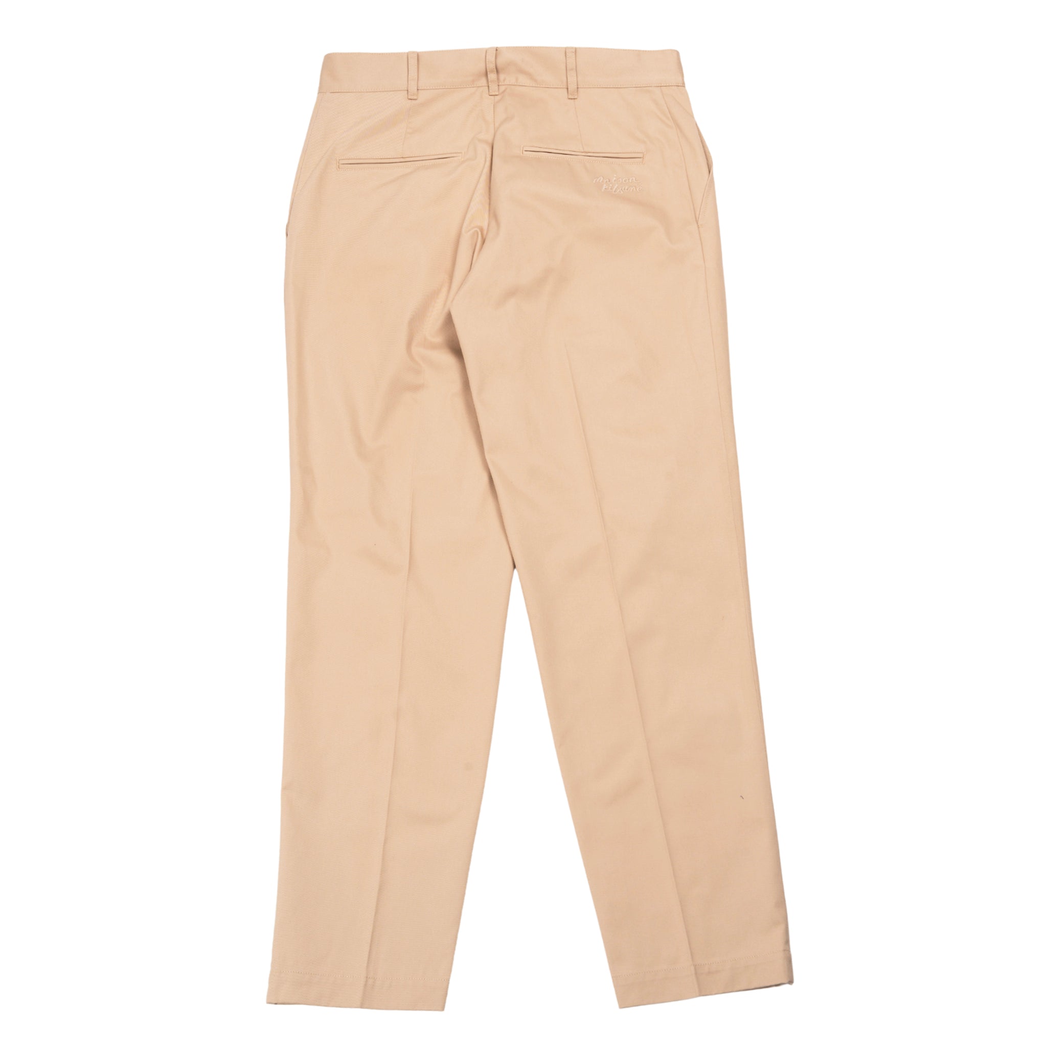 Straight pantalone chino in cotone in beige