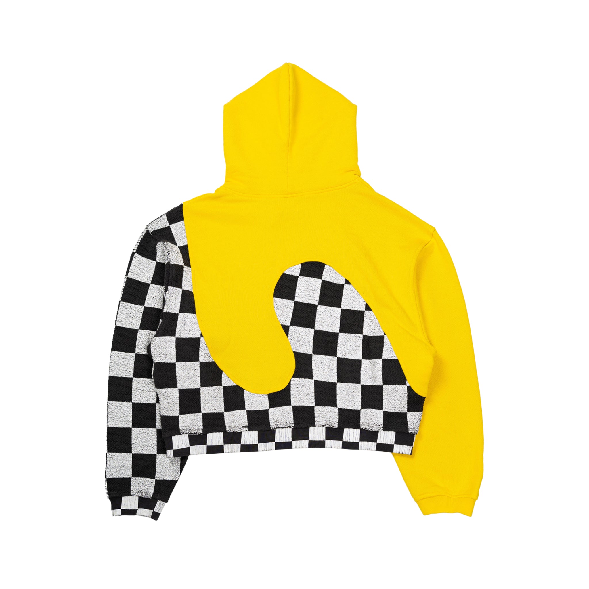 Checker Swirl felpa in giallo