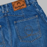 light blue denim baggy jeans WPA174ACDEN0002- BL05 MARINE SERRE 