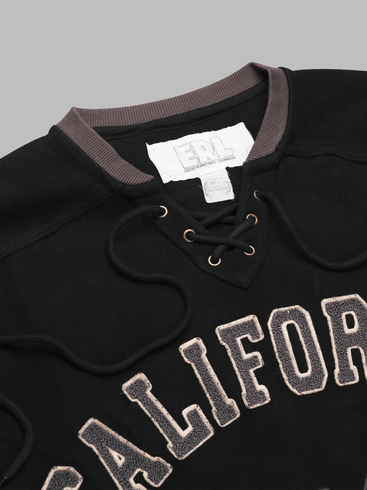 unisex laced hockey jersey knit ERL11T012- BLK ERL 