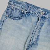 faded selvedge light denim wide pants A26SP03DE- LI AURALEE 