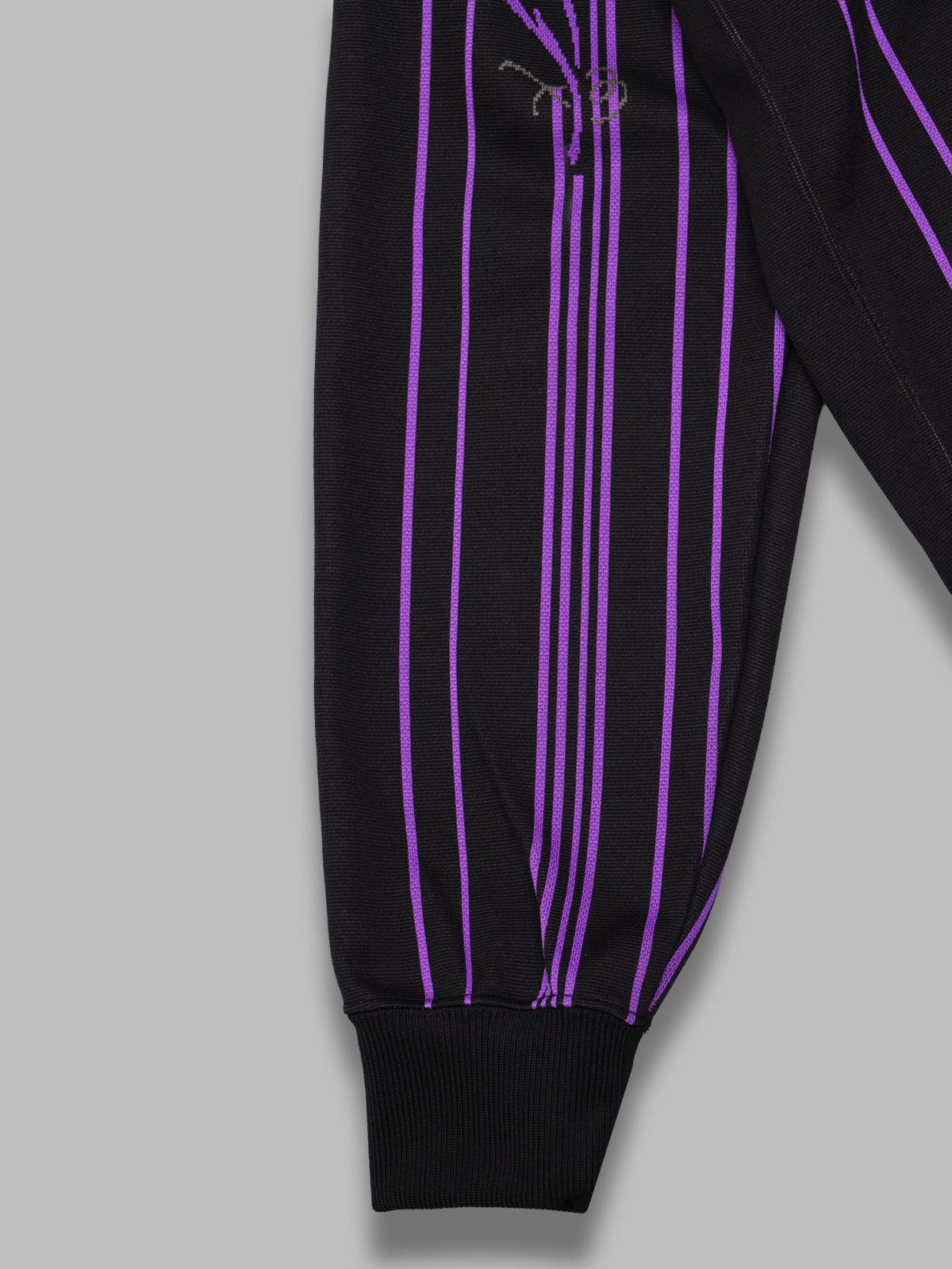 track jacket - poly jacquard SX402- BLACK NEEDLES 