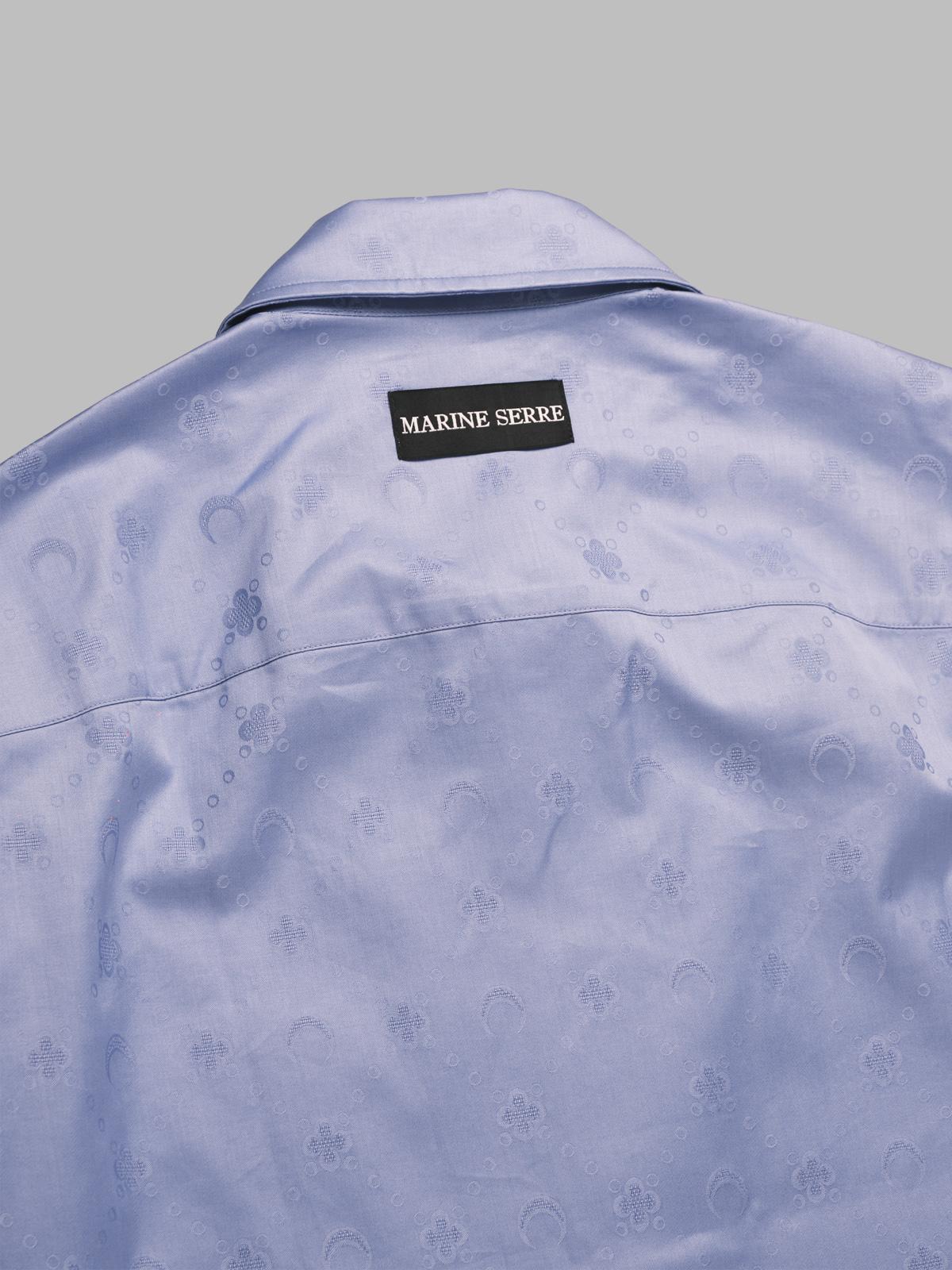 moonogram jacquard cotton ls shirt MSI037BCWOV0072- BL11 MARINE SERRE 
