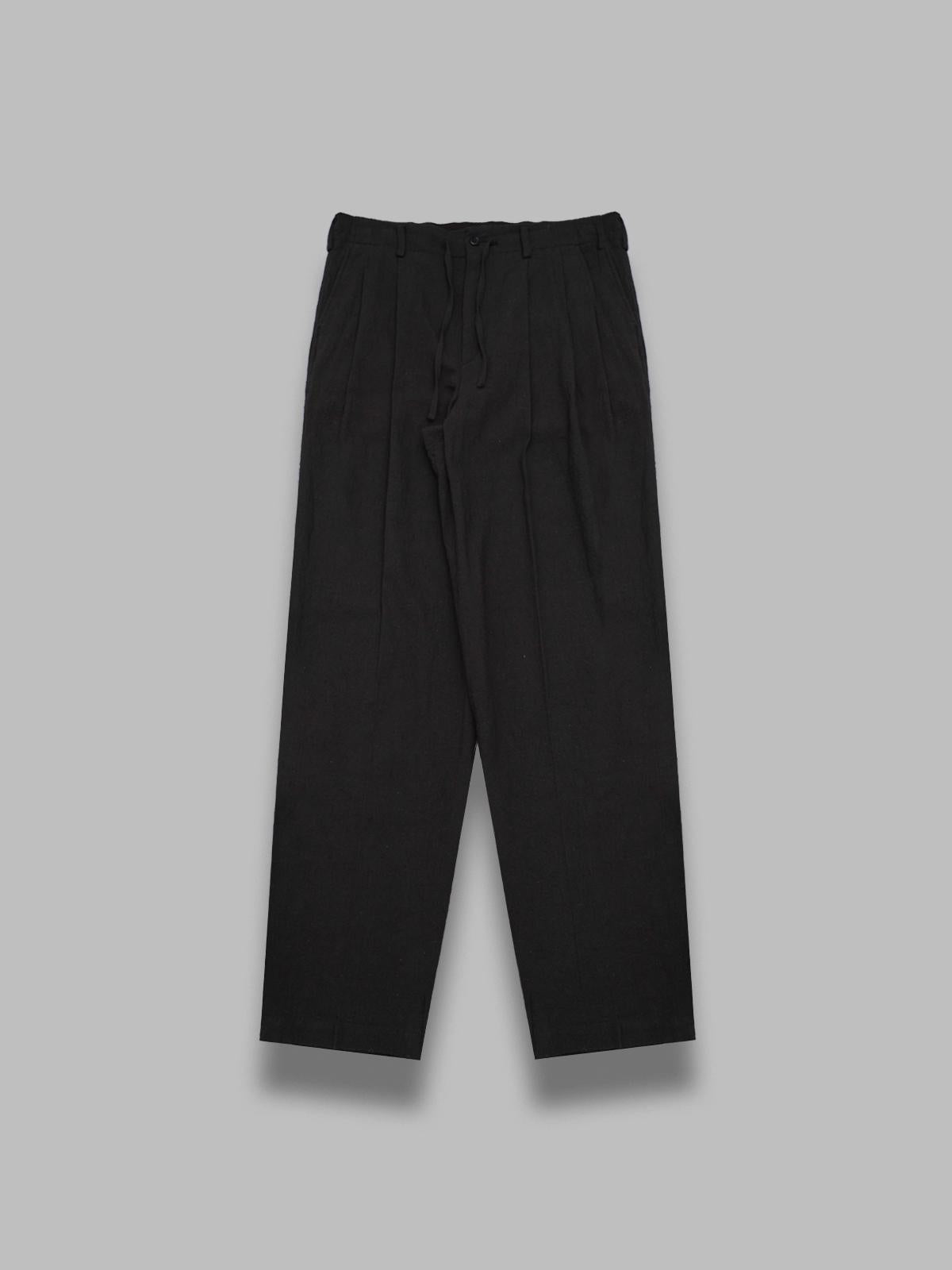 hollywood top trousers - slub cloth SX106- BLACK NEEDLES 
