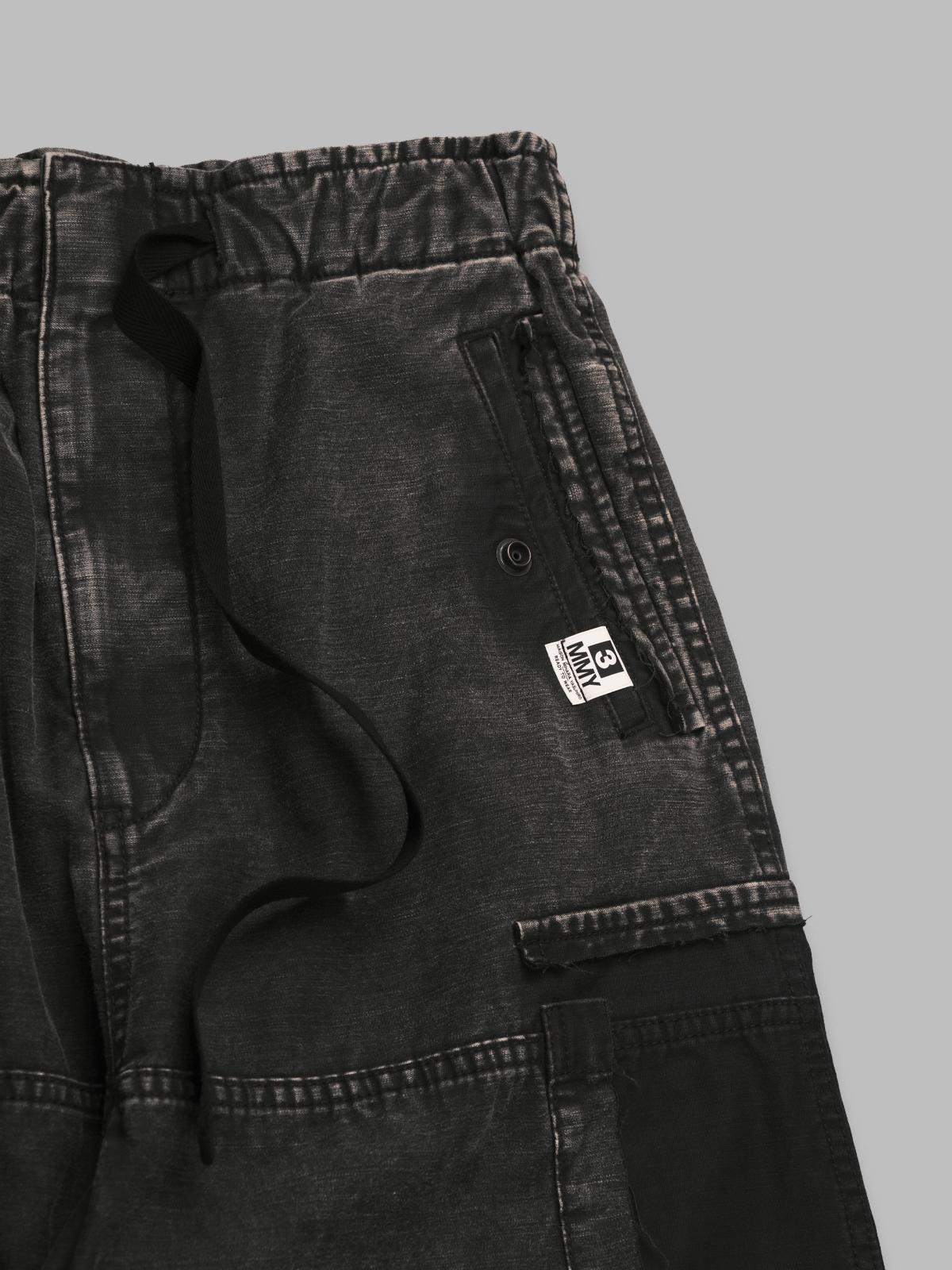 cotton satin cargo trousers J15PT172- BK MAISON MIHARA YASUHIRO 
