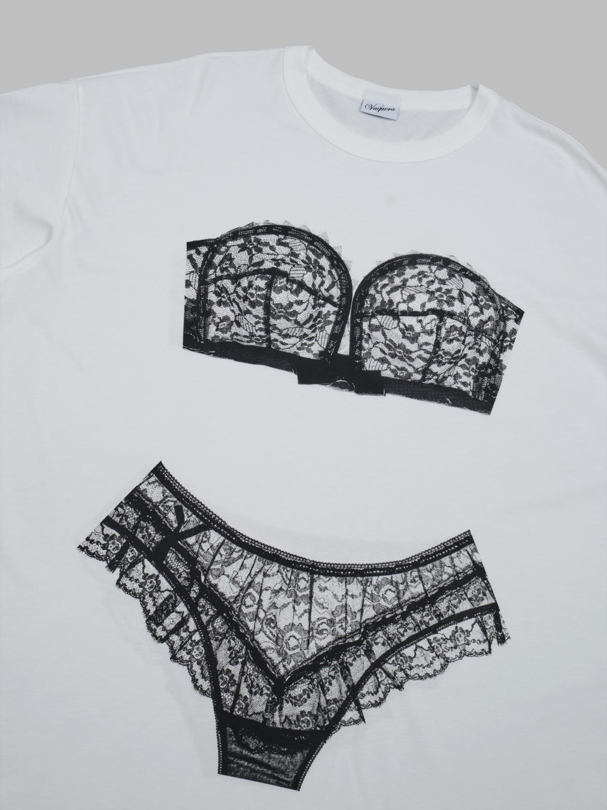 trompe l'oeil tall tee VAQ11T018- WHT VAQUERA 