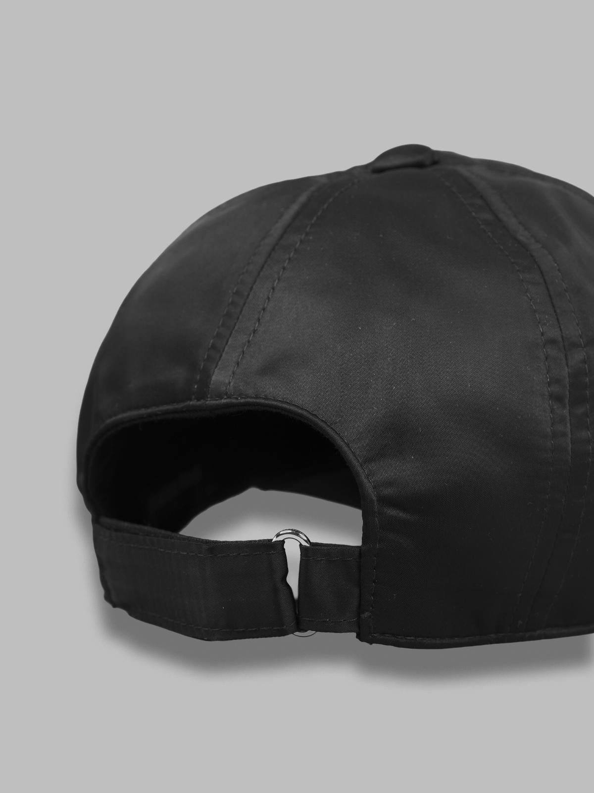 satin nylon baseball cap UHG066ACWOV0081- BK99 MARINE SERRE 