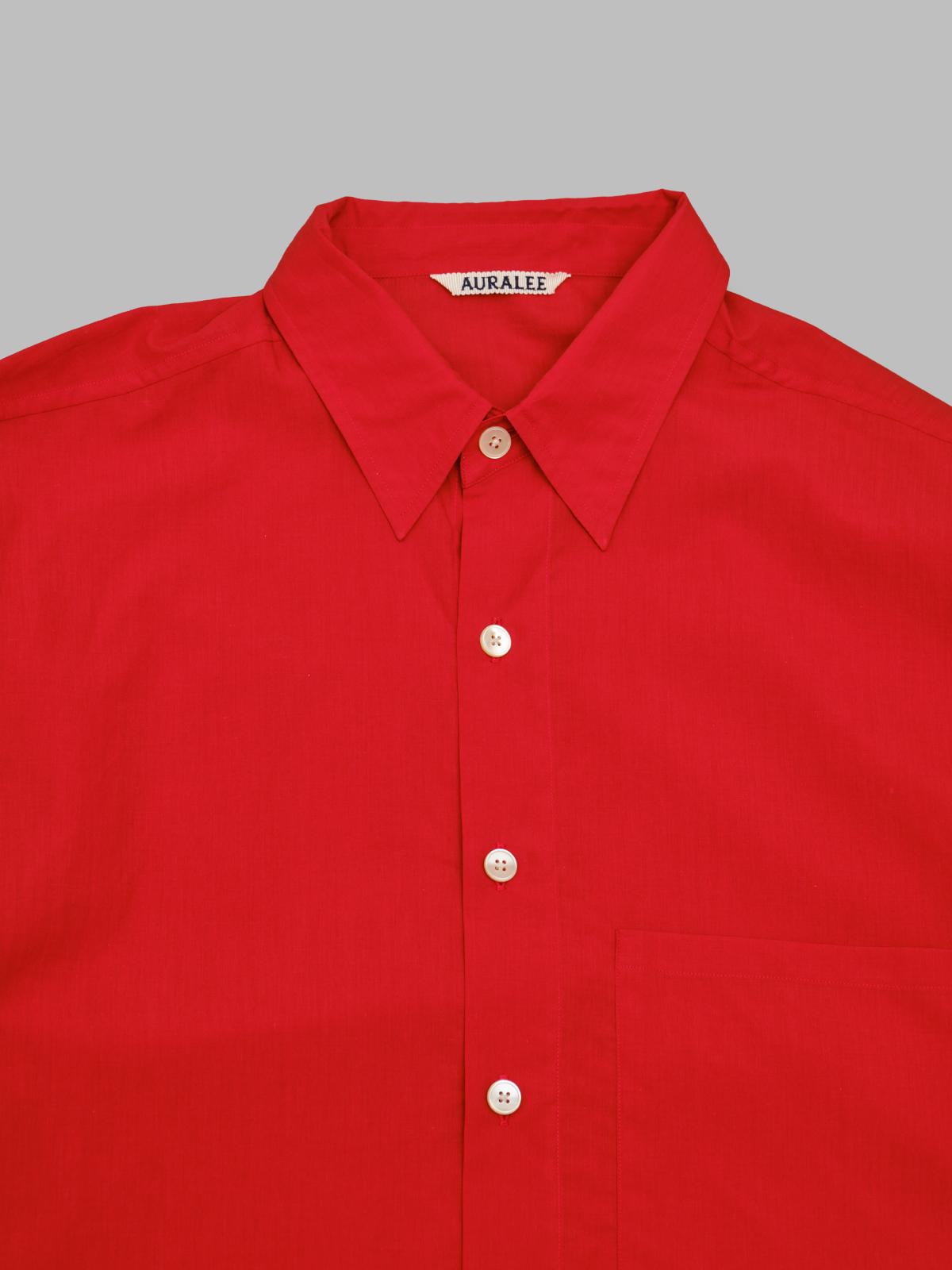 super fine cotton lawn shirt A26SS02CL- RD AURALEE 
