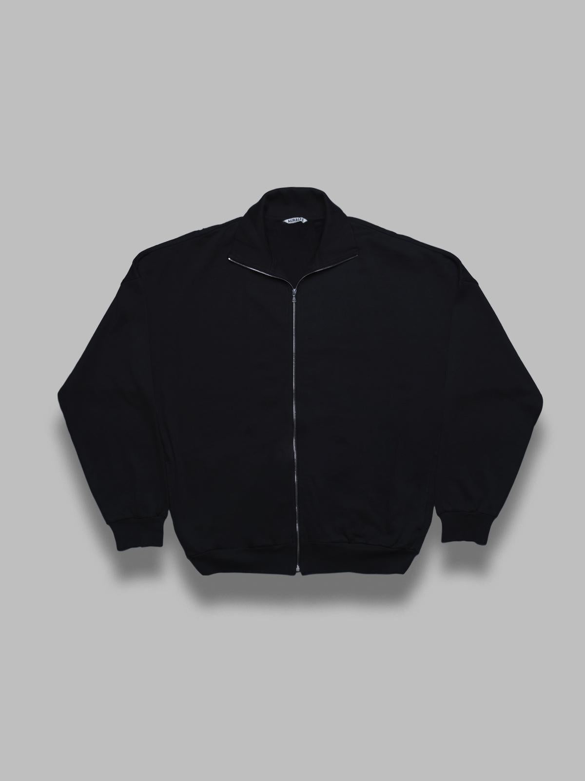 high gauge sweat zip cardigan A25SC02CU- BLK AURALEE 
