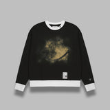 smily face printed distressed pullover J15PO732- BK MAISON MIHARA YASUHIRO 