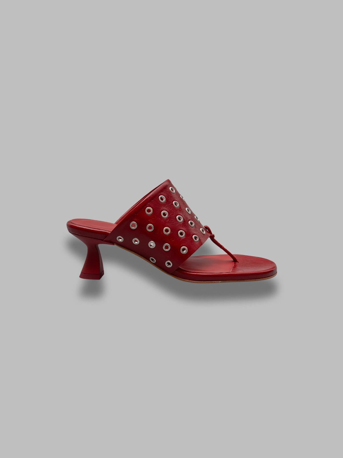 cedella red eyelets sandals E8-4093- RED MIISTA 