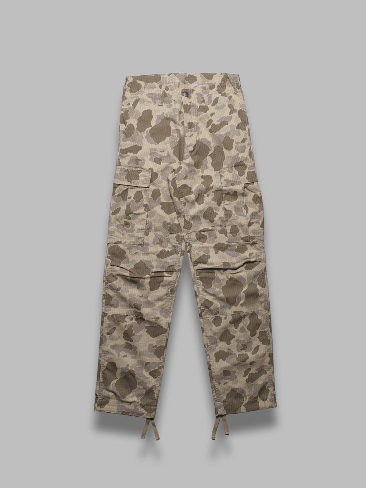 regular cargo pant cotton columbia ripstop, 6.5 oz camo duck, desert rinsed I015875- 2R4 CARHARTT WIP 