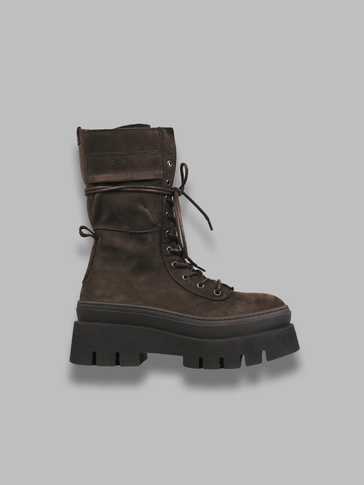 leather lace-up mid boot F5CPH691- CHO COPENHAGEN 