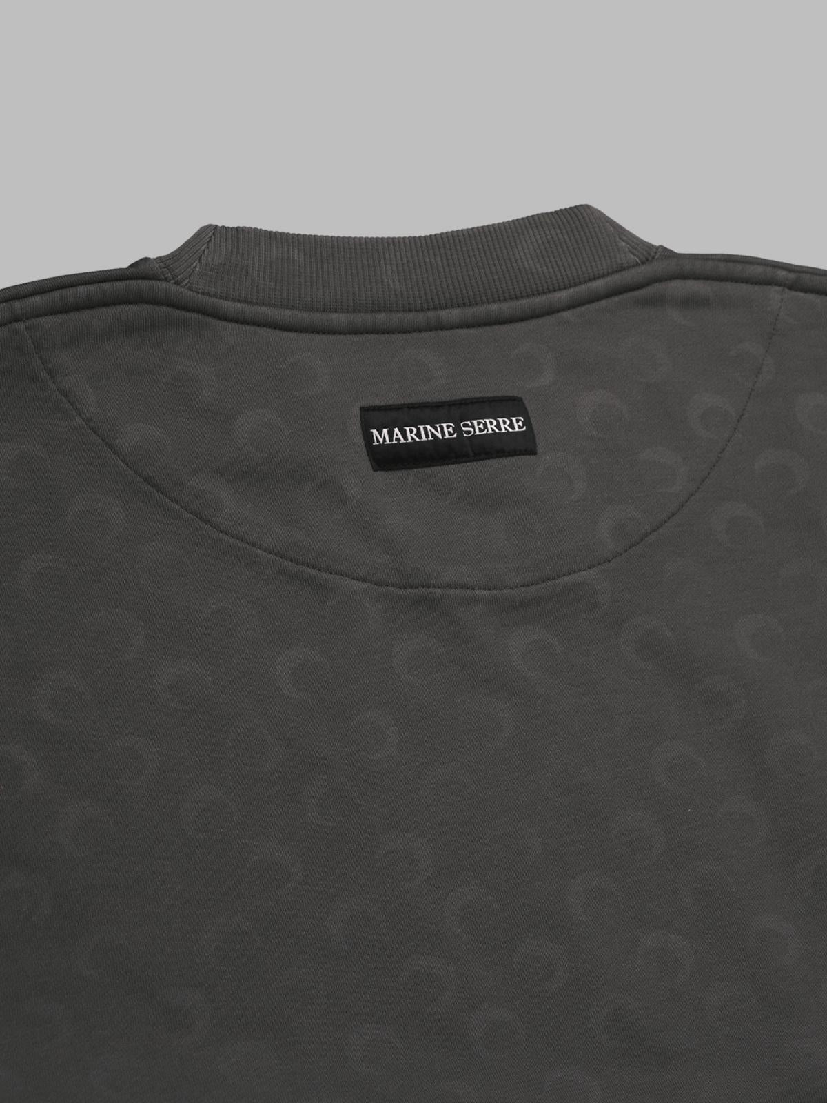 faded moon fleece relaxed sweatshirt UST022ACJER0073- GR90 MARINE SERRE 