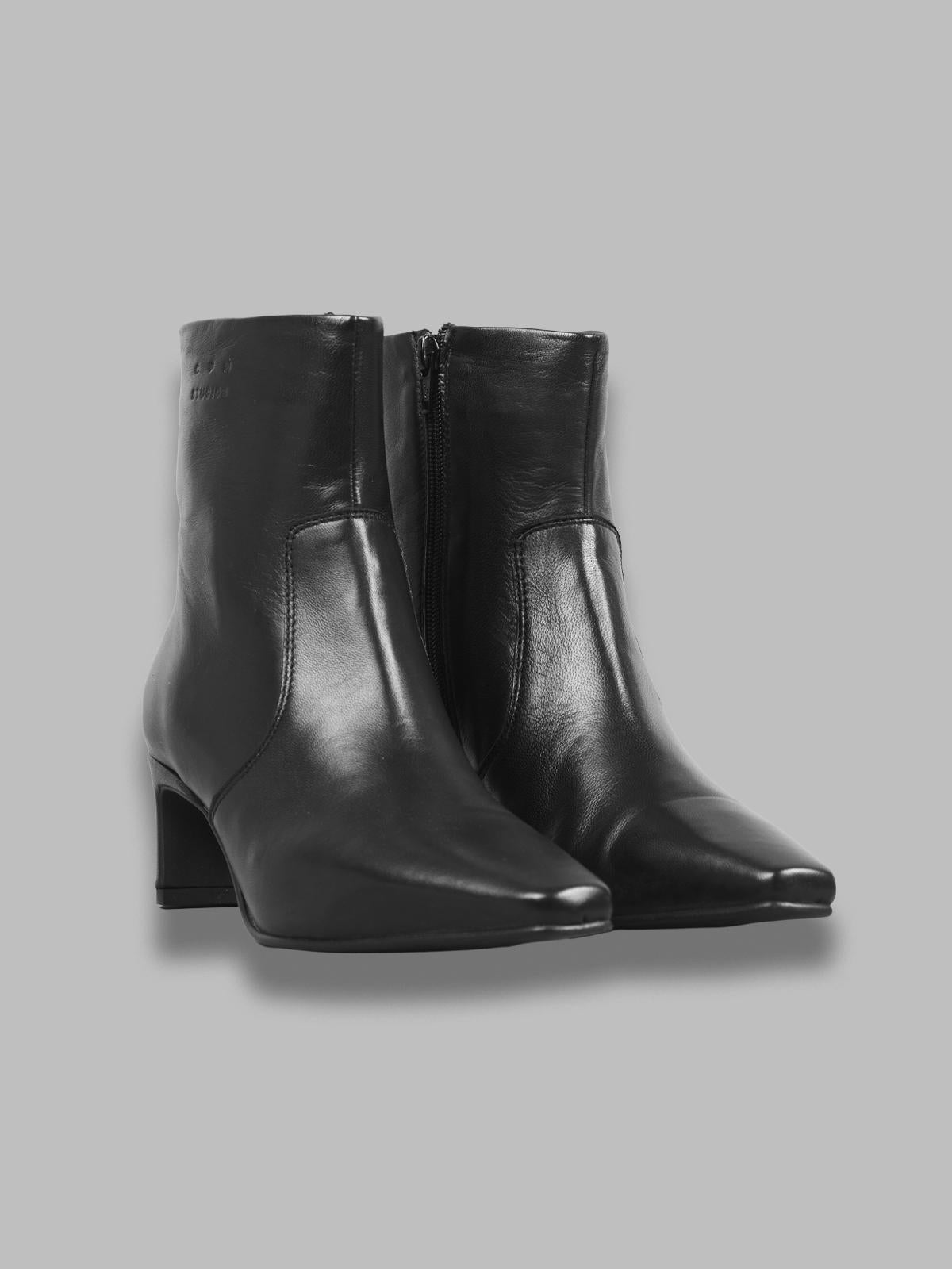 woman leather mid boot F5CPH296- BLK COPENHAGEN 