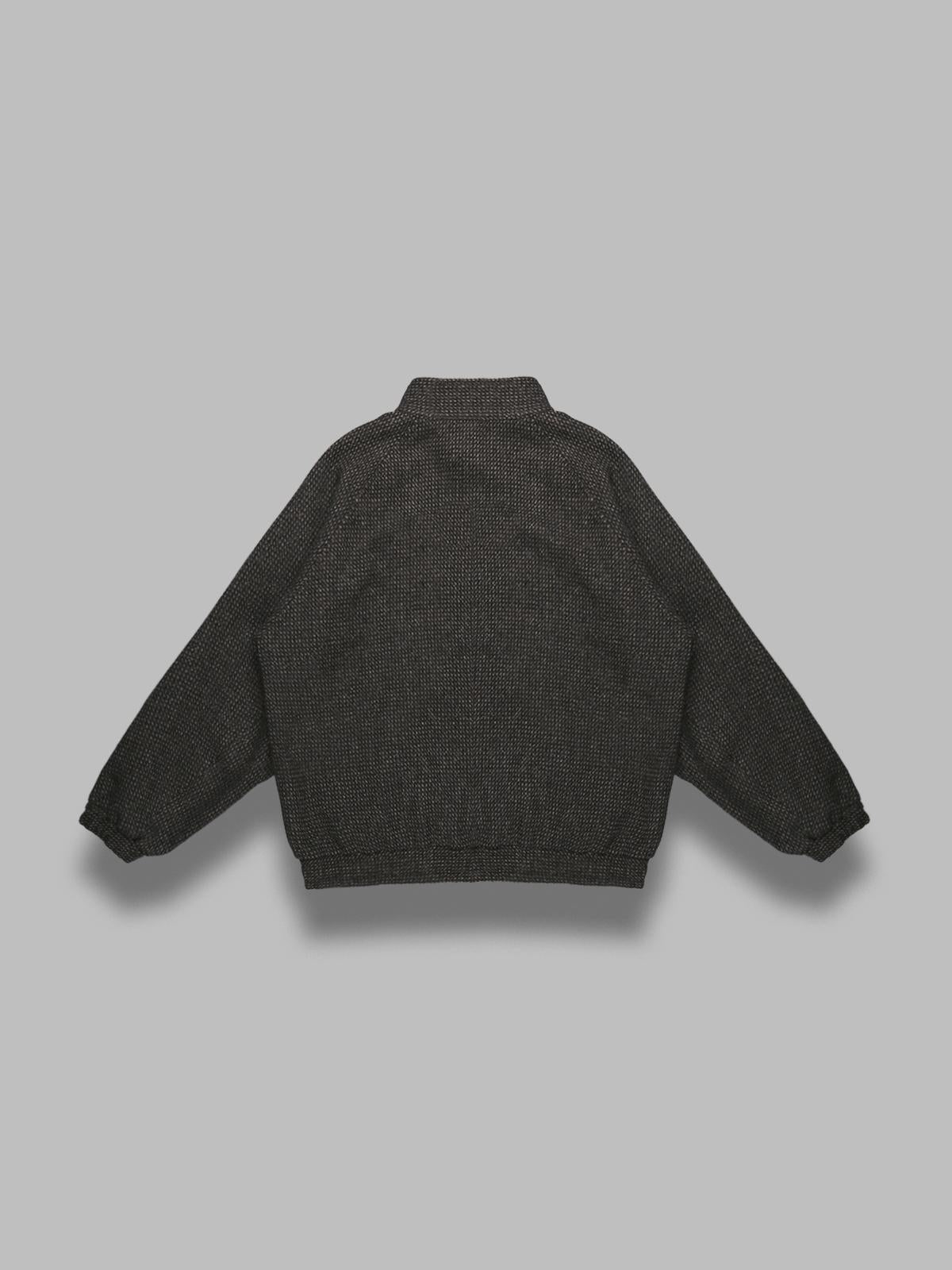 alpaca wool silk tweed zip blouson A25AB03LS- GRY AURALEE 