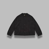 stand collar uncon jacket - slub cloth SX105- BLACK NEEDLES 