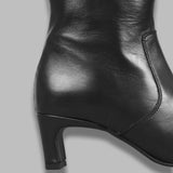 woman leather mid boot F5CPH296- BLK COPENHAGEN 