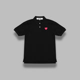 t-shirt red emblem knit AX-T006-051- BK COMME DES GARÇONS PLAY 