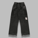 cotton satin cargo trousers J15PT172- BK MAISON MIHARA YASUHIRO 