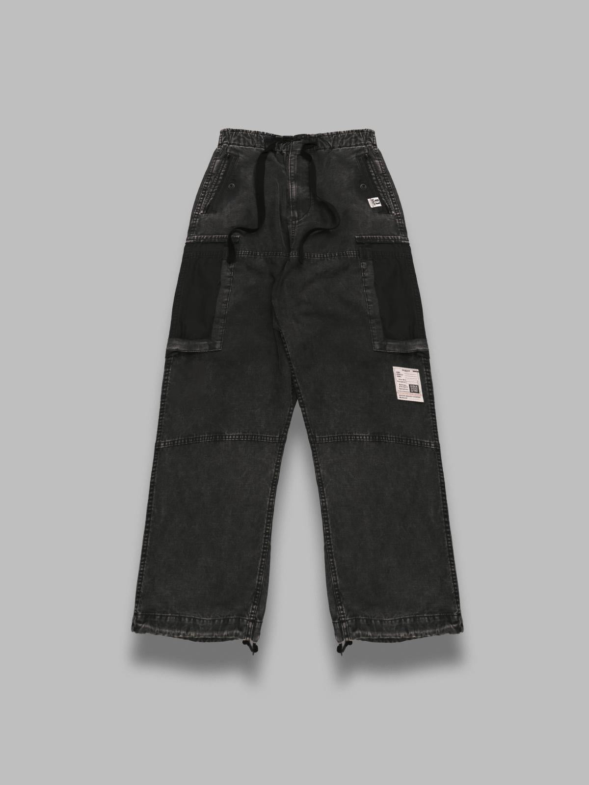 cotton satin cargo trousers J15PT172- BK MAISON MIHARA YASUHIRO 