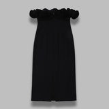 crepe midi flower dress 115690100-BCR2018- 100 ROTATE 