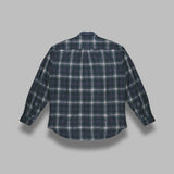 airy wool check shirt A25AS01WN- FG AURALEE 