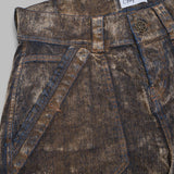 flocked denim cargo shorts VAQ11P013- BRW VAQUERA 