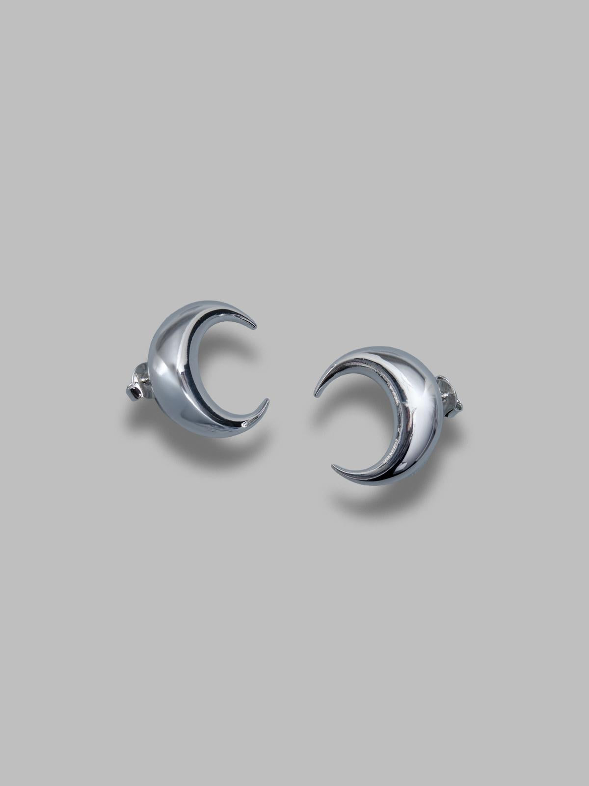 moon stud earrings UJW074ARMET0001- MT11 MARINE SERRE 