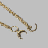 gold plated moon braided chain UJW076A-RMET0002- MT51 MARINE SERRE 