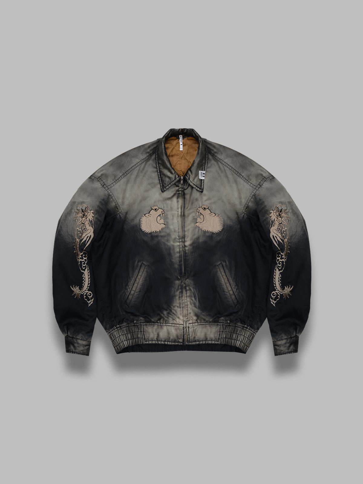 collared souvenir jacket J15BL142- BK MAISON MIHARA YASUHIRO 