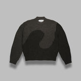 unisex swirl wool crewneck knit ERL11N004- BRW ERL 