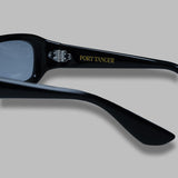 mektoub sunglasses - black acetate, rif blue lens - made in japan PT-6202- BK PORT TANGER 