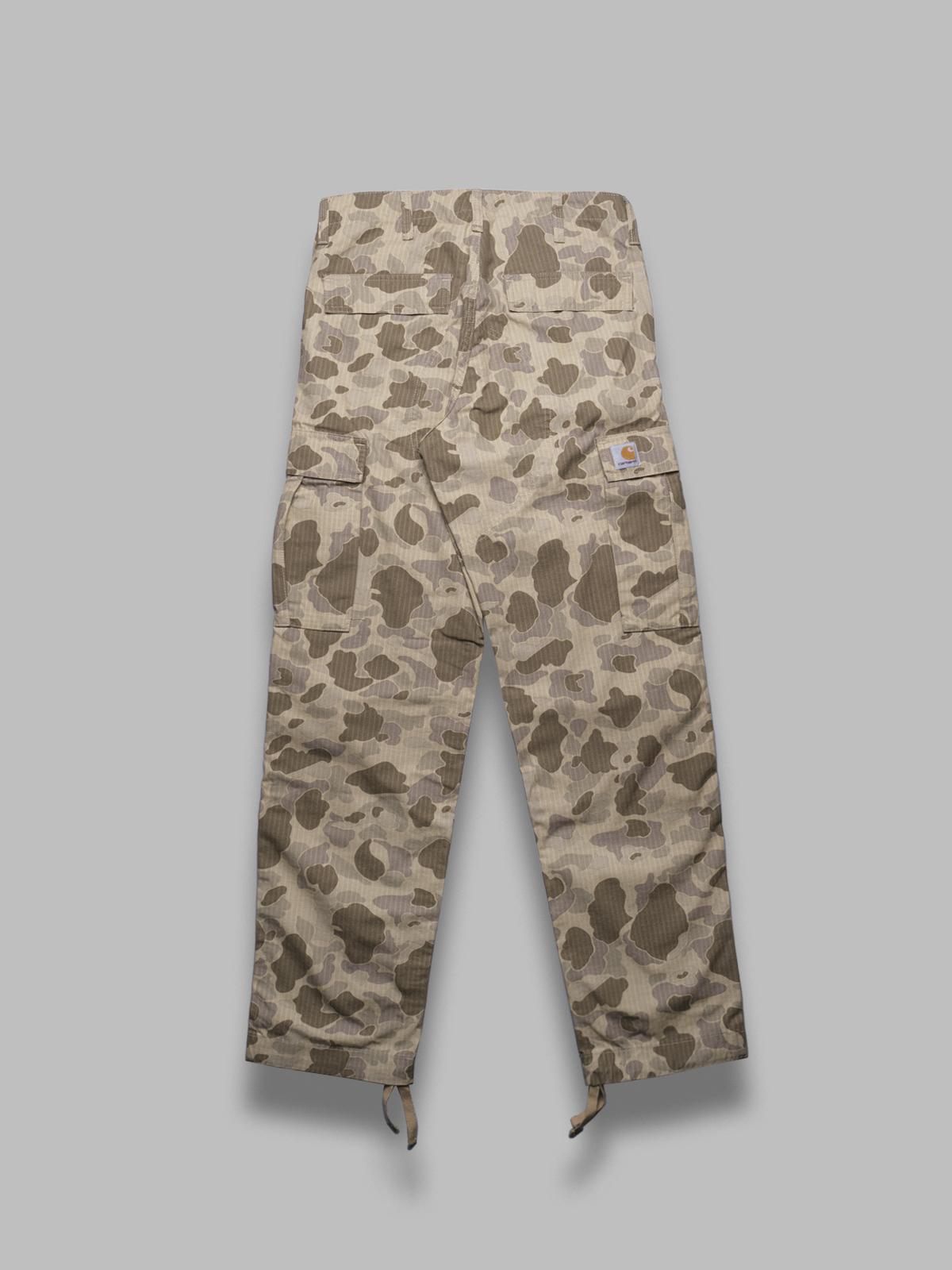 regular cargo pant cotton columbia ripstop, 6.5 oz camo duck, desert rinsed I015875- 2R4 CARHARTT WIP 