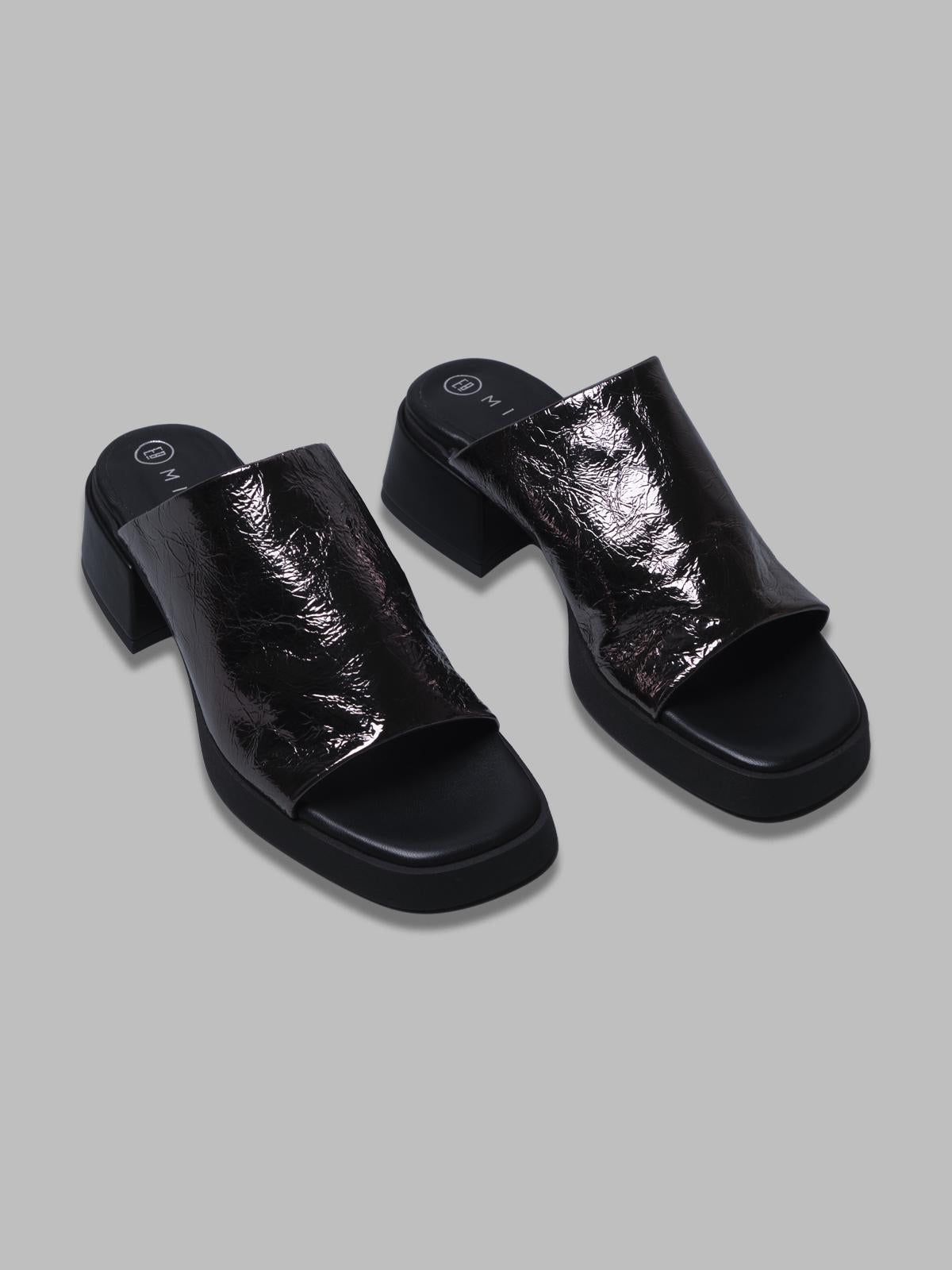 zooey dark silver mules E8-3874- SR MIISTA 