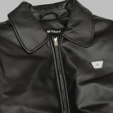 faux leather puffer bomber jacket 251M427- BK MISBHV 