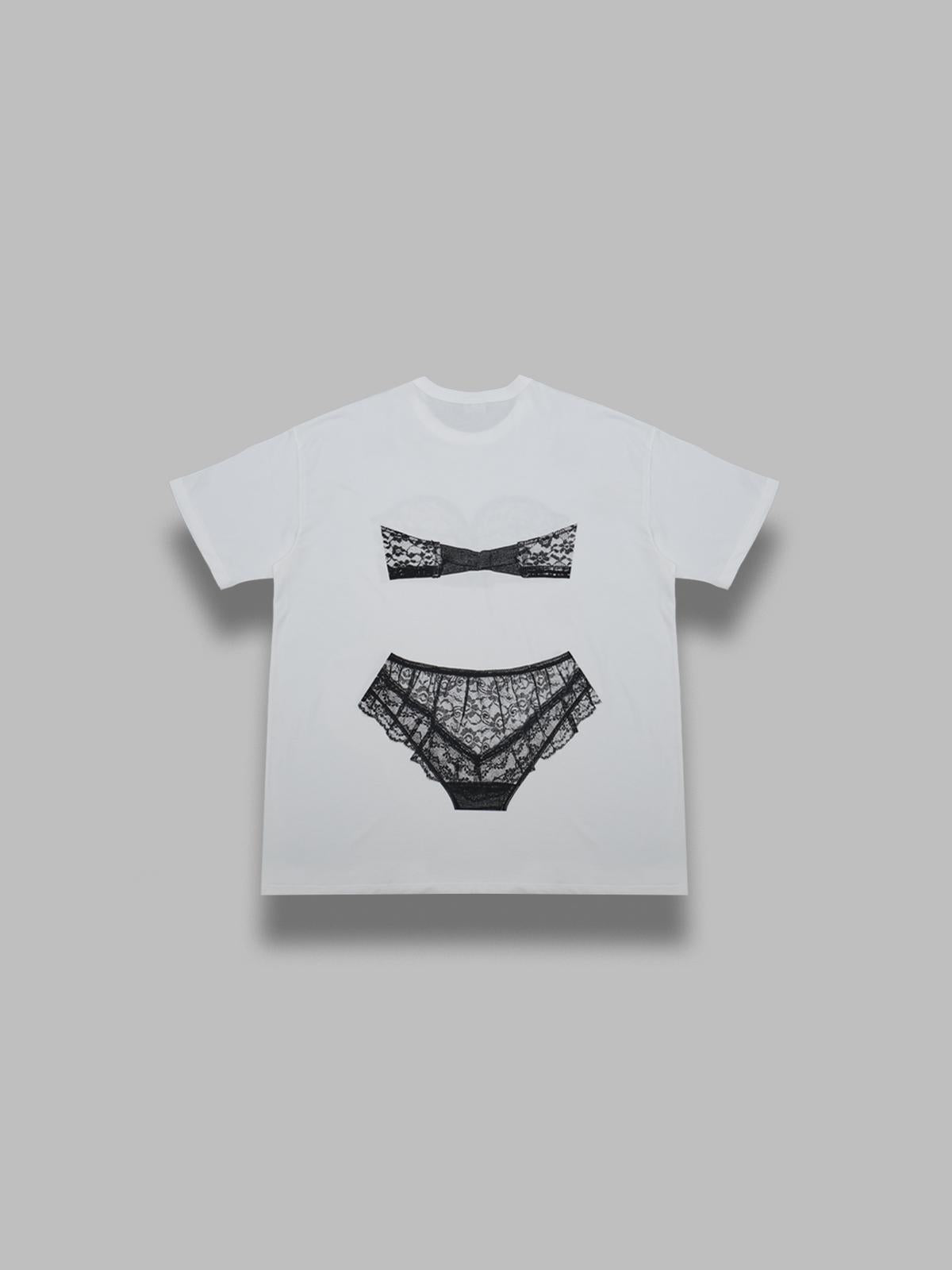 trompe l'oeil tall tee VAQ11T018- WHT VAQUERA 